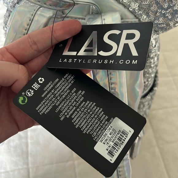 X LASR Exclusive Disney Holographic Sequin Minnie Mini Backpack